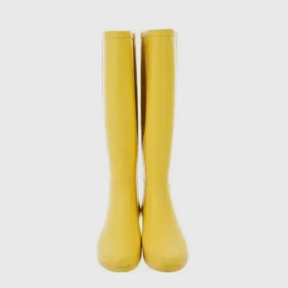 Loeffler Randall Rubber Matilde Yellow Rain Boots Women's Size 7M EUC - Picture 3 of 10